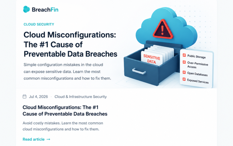 Cloud Misconfigurations: The #1 Cause of Preventable Data Breaches