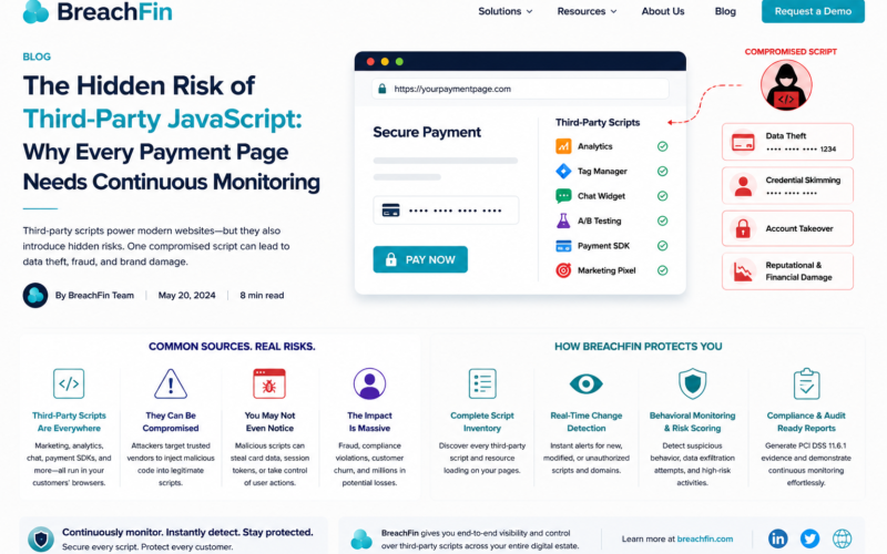 The Hidden Risk of Third-Party JavaScript: Why Every Payment Page Needs Continuous Monitoring