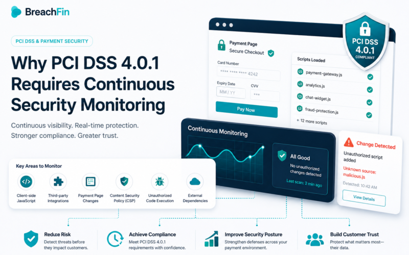Why PCI DSS 4.0.1 Requires Continuous Security Monitoring