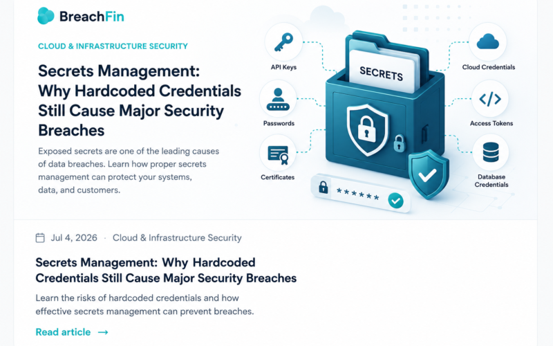 Secrets Management: Why Hardcoded Credentials Still Cause Major Security Breaches